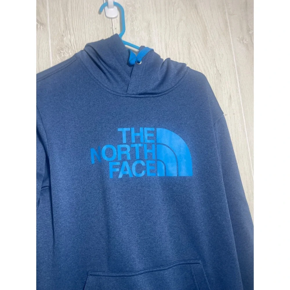 THE NORTH FACE blue cotton blend Hoodie Sweatshirt Men's L